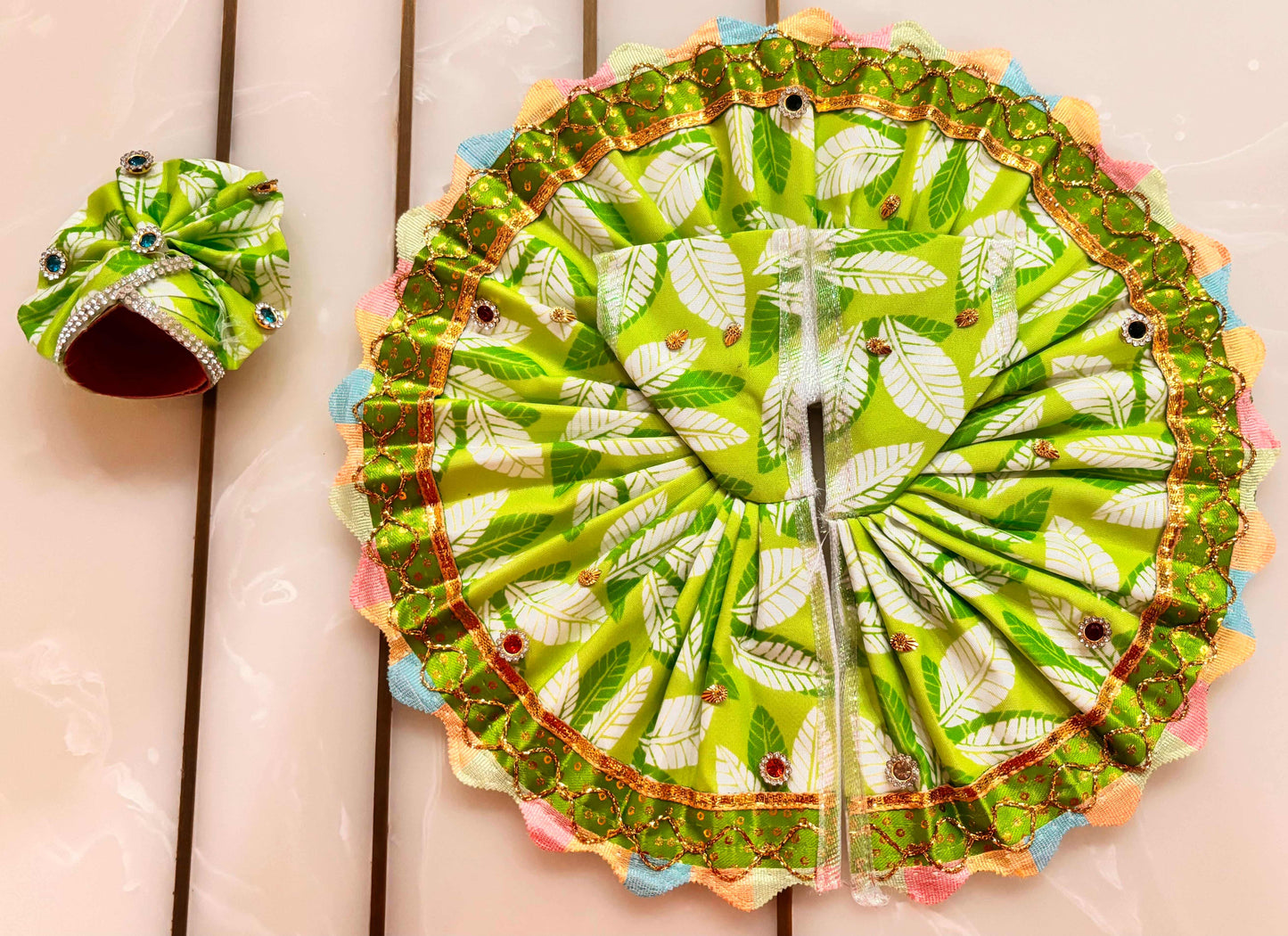 Green Color Poshak with Pagdi