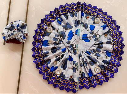 White-Blue Poshak with Pagri Set