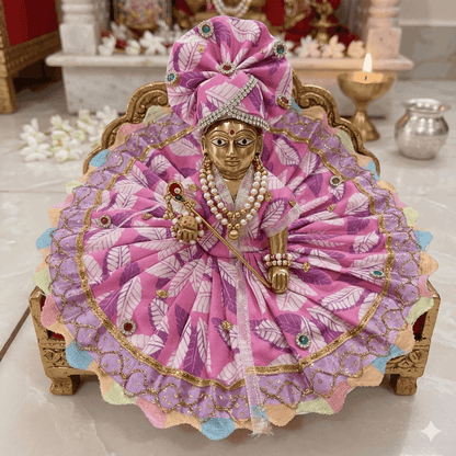 Ladoo Gopal Pink Poshak Set