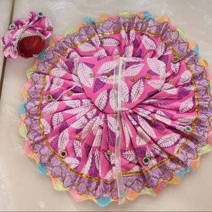 Ladoo Gopal Pink Poshak Set