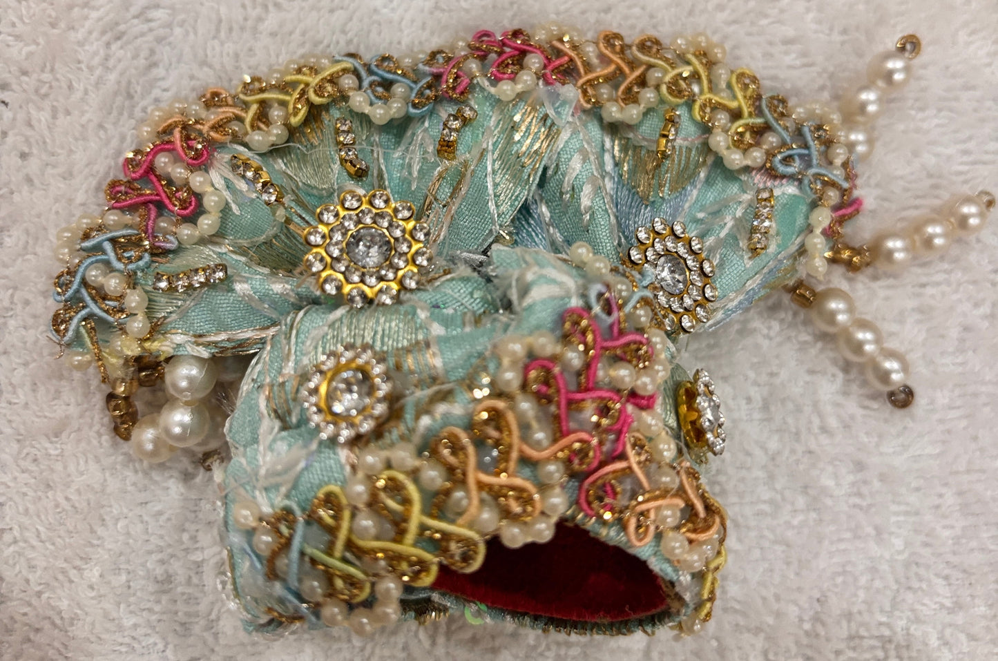 Pastel Mint Designer Ladoo Gopal Poshak Set