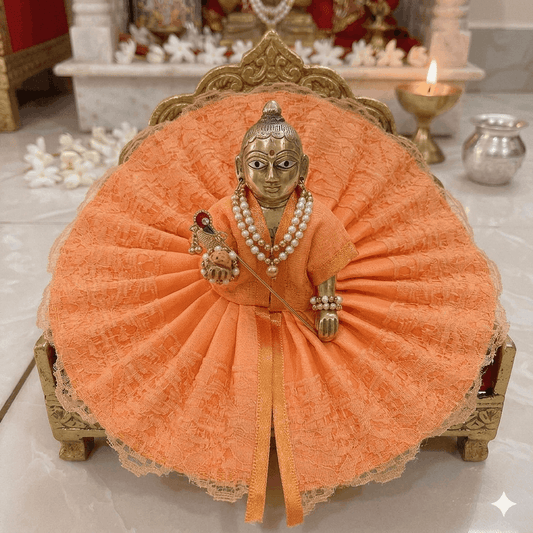 Elegant Lace Ladoo Gopal Poshak