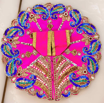 Radiant Yellow & Pink Paisley Ladoo Gopal Poshak