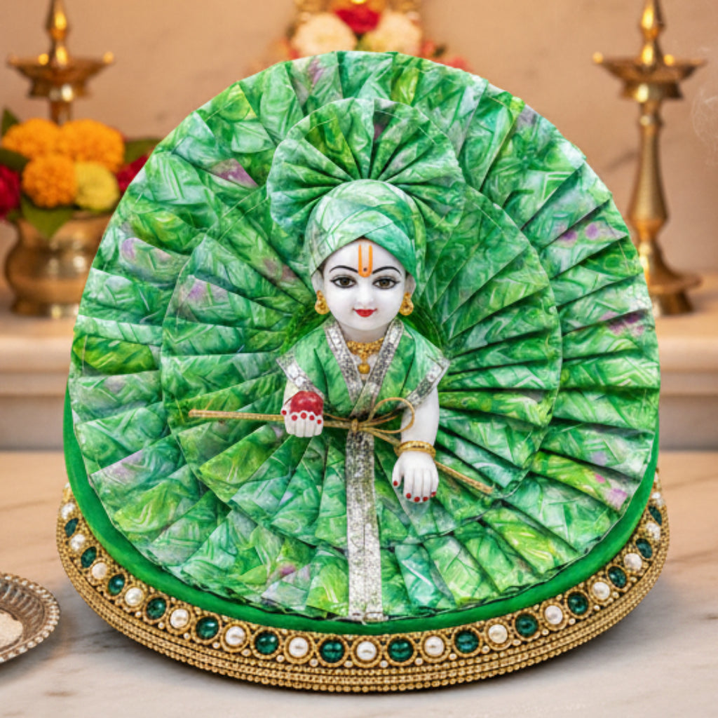 Designer Double layer Frill with Matching Pagdi